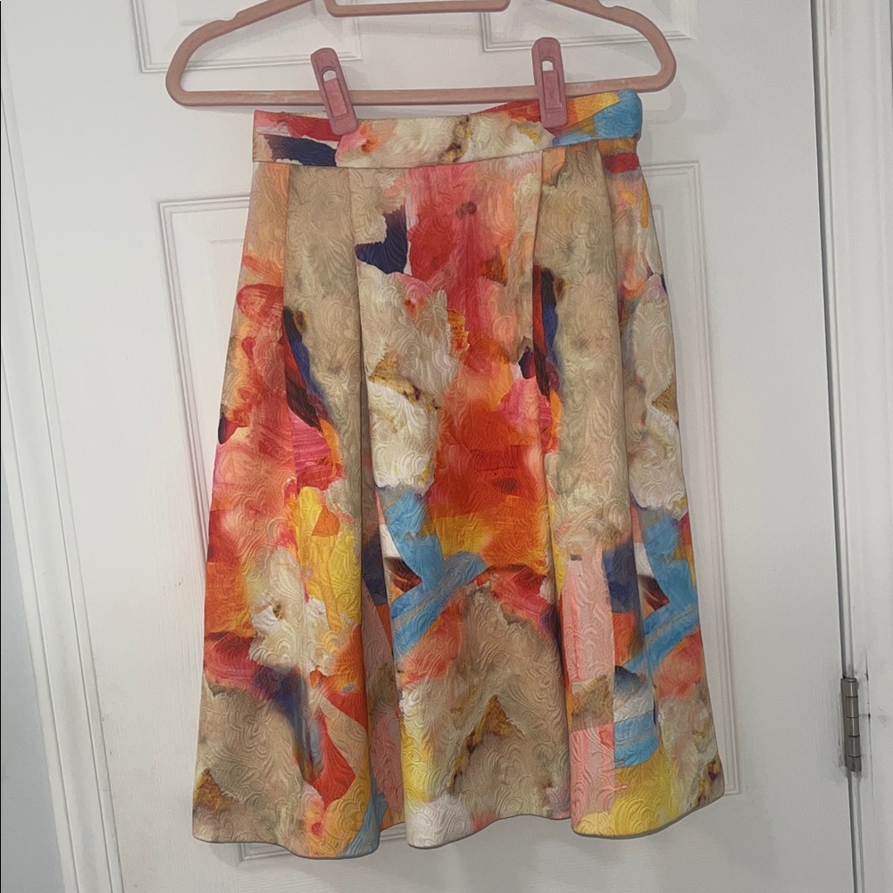 H&M Multicolor Abstract A-Line Skirt